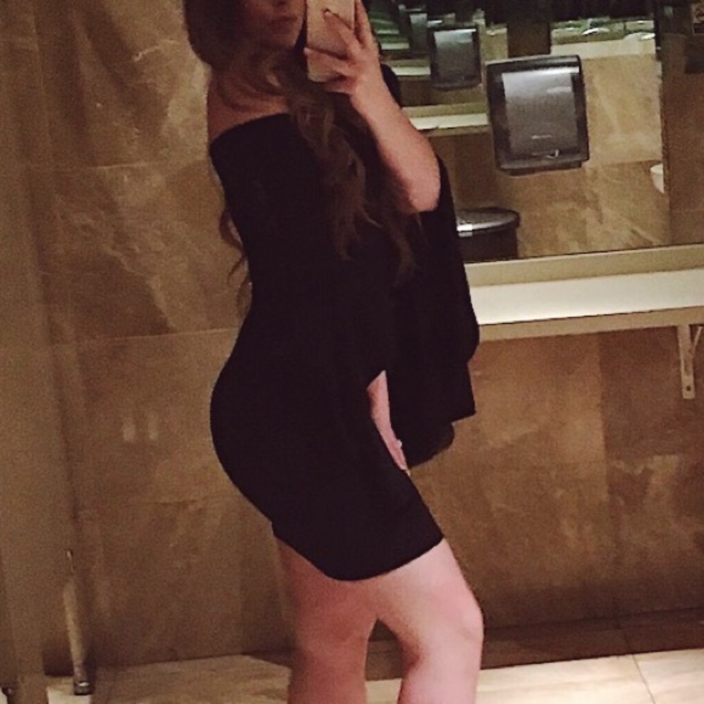 Black mini dress